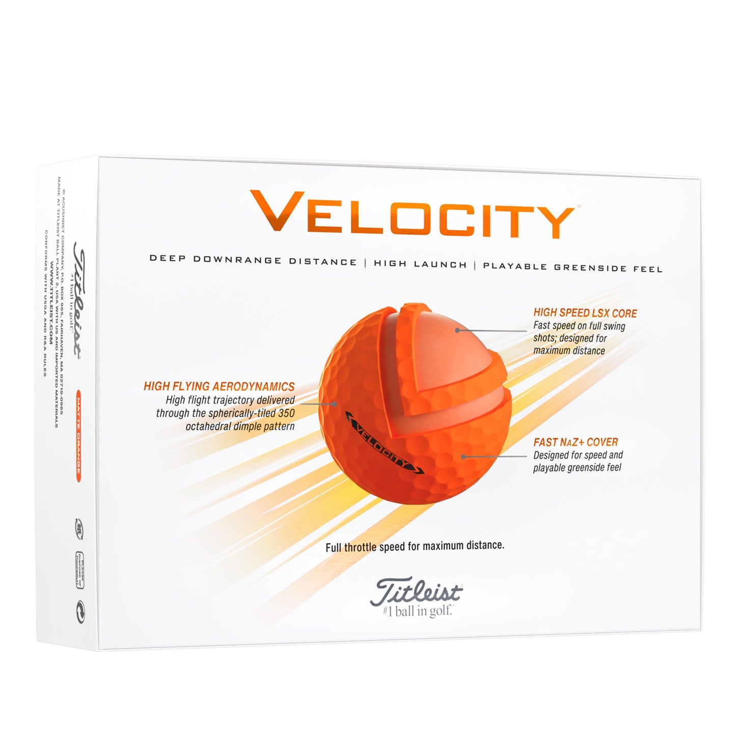 2024 Titleist Velocity Matte Orange