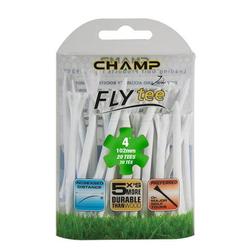 Champ Fly Tee - 20 Count - White - 4"