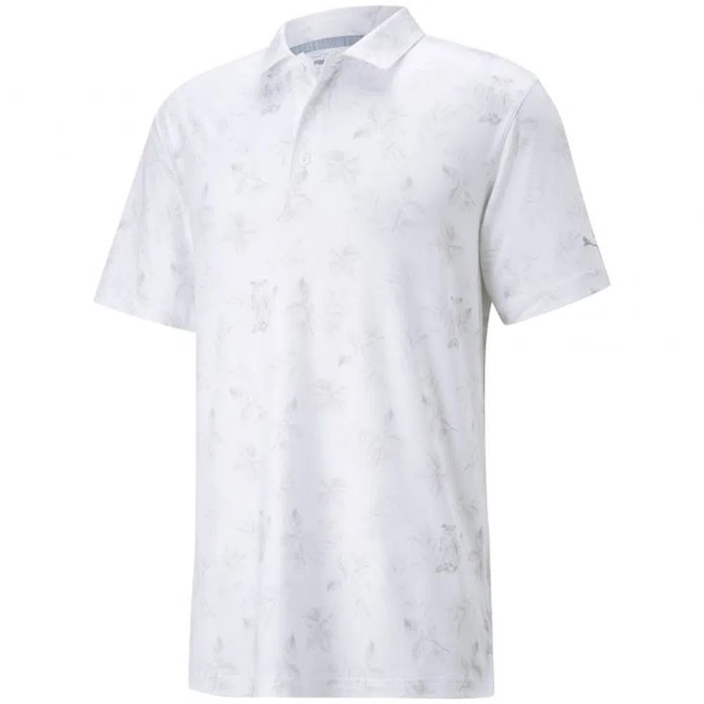 Puma Cloudspun Owl Golf Polo - White - Large