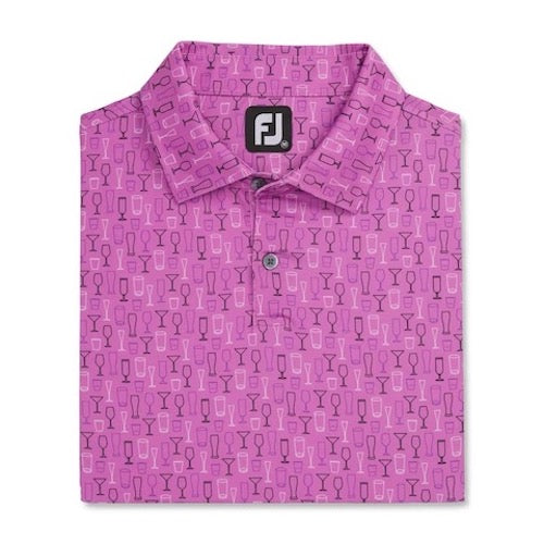 FootJoy 2023 Lisle Glass Print Self Collar