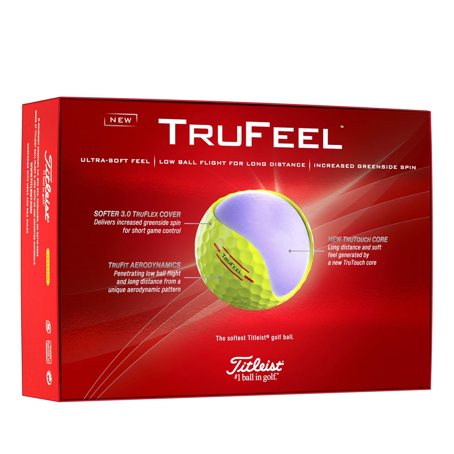 Titleist TruFeel Golf Balls - Yellow - Dozen