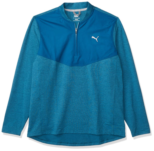 Puma Cloudspun Stealth 1/4 Zip - Digi-Blue Heather - L