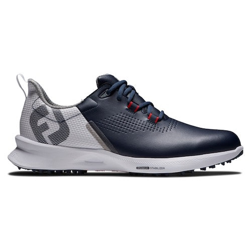 FootJoy FJ Fuel Men Spikeless Laced Golf Shoes - Navy / White / Red