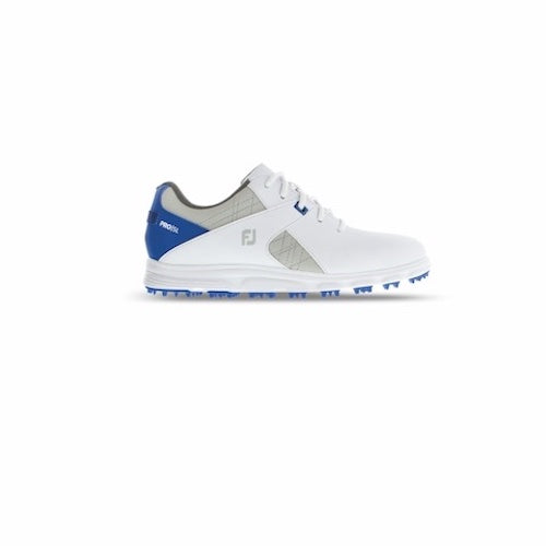 FootJoy Junior Golf Shoes - White / Grey / Blue