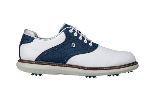 FootJoy Traditions Golf Shoes - White / Blue