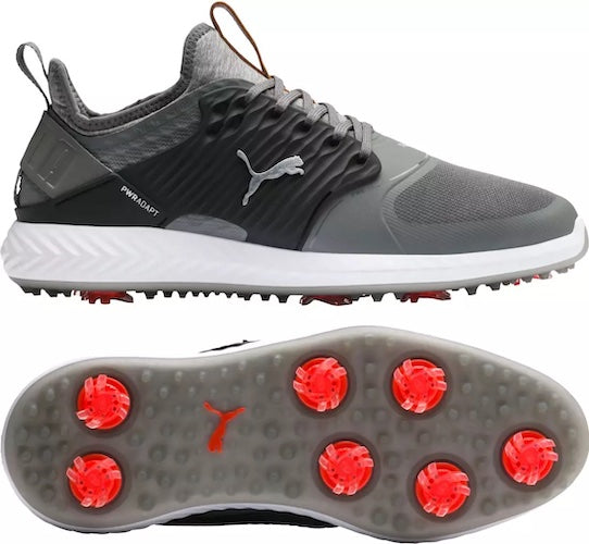 PUMA Ignite PWRADAPT Caged Golf Shoes - Quiet Shade / Bronze