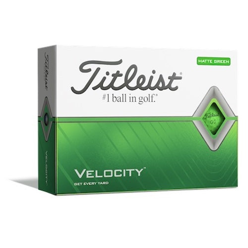 Titleist Velocity Golf Balls - Double Digit Numbers - Matte Green