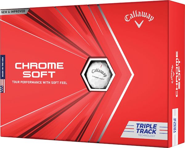 Callaway 2020 Chrome Soft Triple Track Golf Balls - White