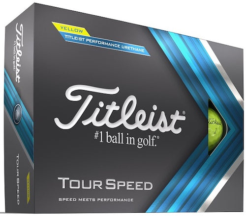 Titleist Tour Speed Golf Balls - Yellow