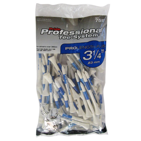 Professional Tee System 75 Count White/Blue 3-1/4" Tees