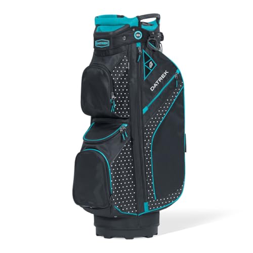 DG LITE II CART BAG - Black/Turquoise/White Dots