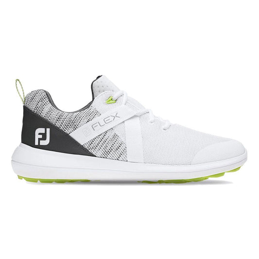 FootJoy Flex Men Spikeless Golf Shoes - All Over White