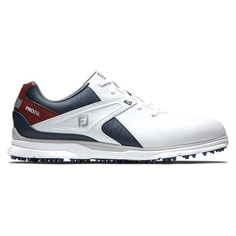 FootJoy Pro SL Golf Shoes - White / Navy / Maroon
