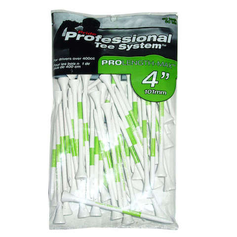 Professional Tee System 50 Count White/Green 4" Tees